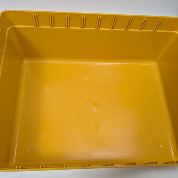 Vintage Wilson Wil-Hold Sewing Box Chest Card File Recipe Yellow Hard Plastic - Picture 11 of 16